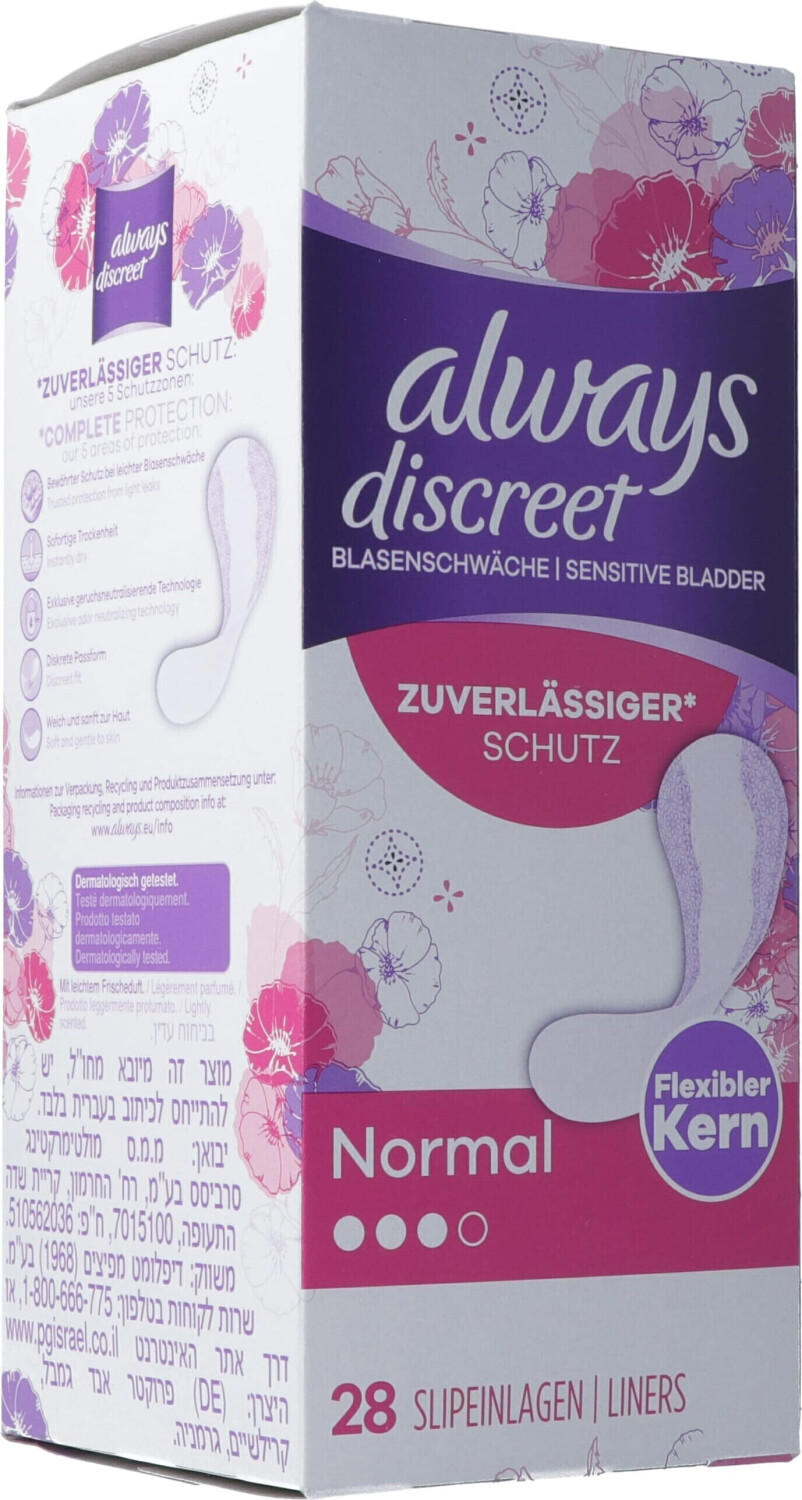 Always Discreet Incontinence Panty Liners Normal (28 pcs.)