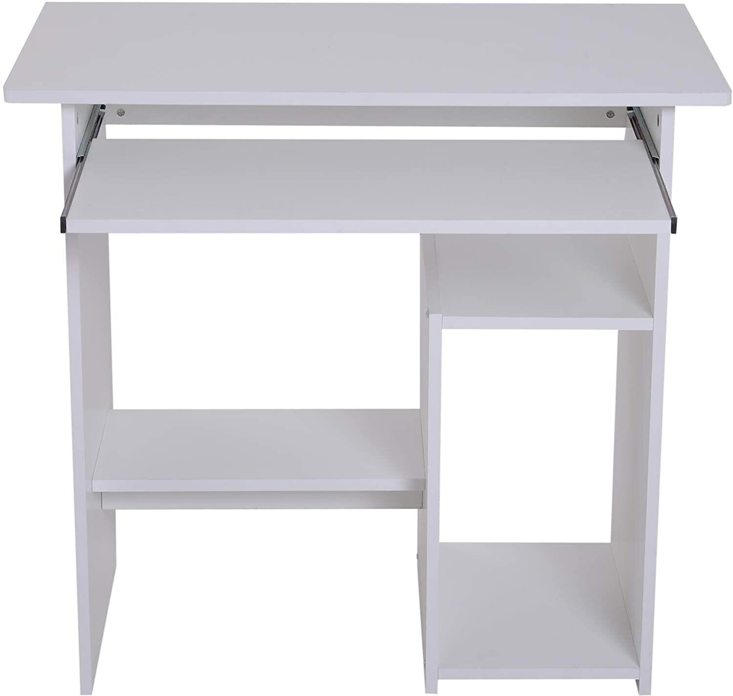 HomCom Compact Computer Desk, White