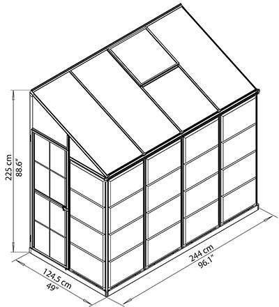 Palram Lean To 8 x 4