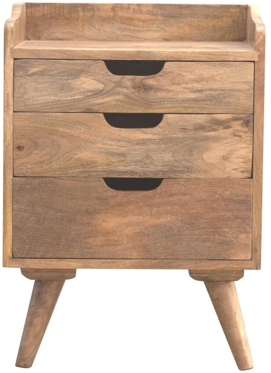 Artisan 3 Drawer Solid Wood Bedside Table