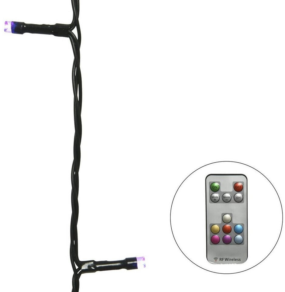 Lumineo LED chain of lights - 100 warm white and color-changing LEDs - remote control - timer - L: 9.9 m