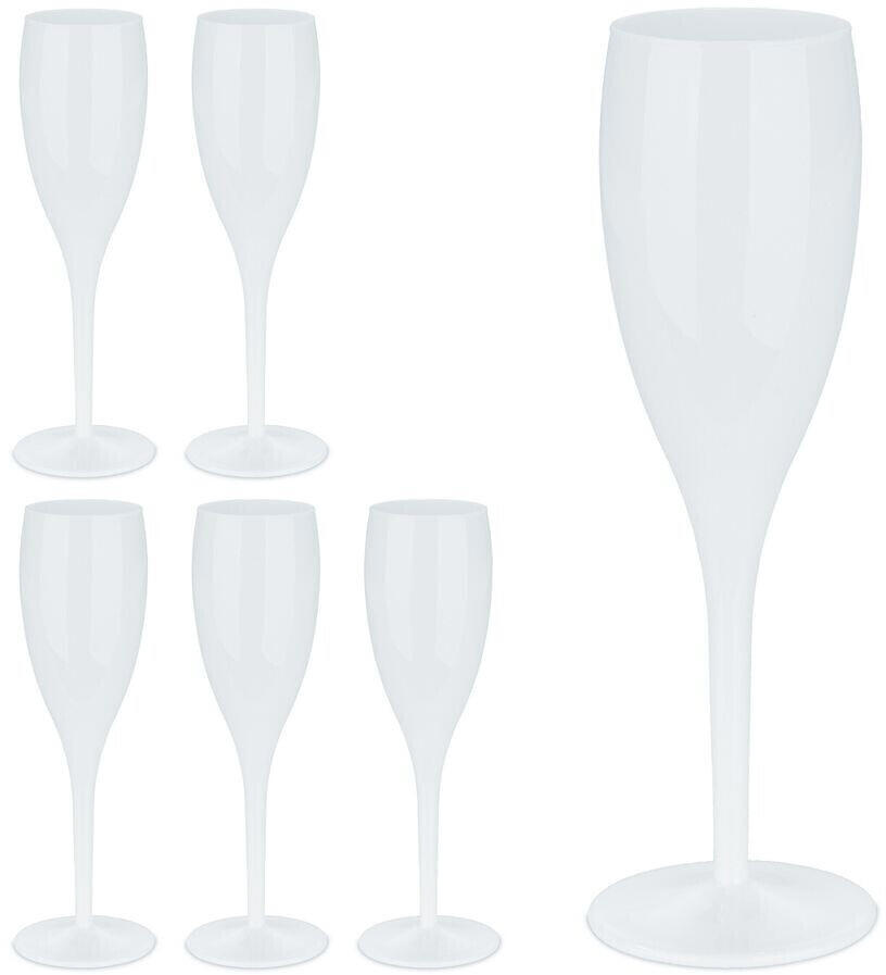 Relaxdays Plastic champagne glasses, set of 6