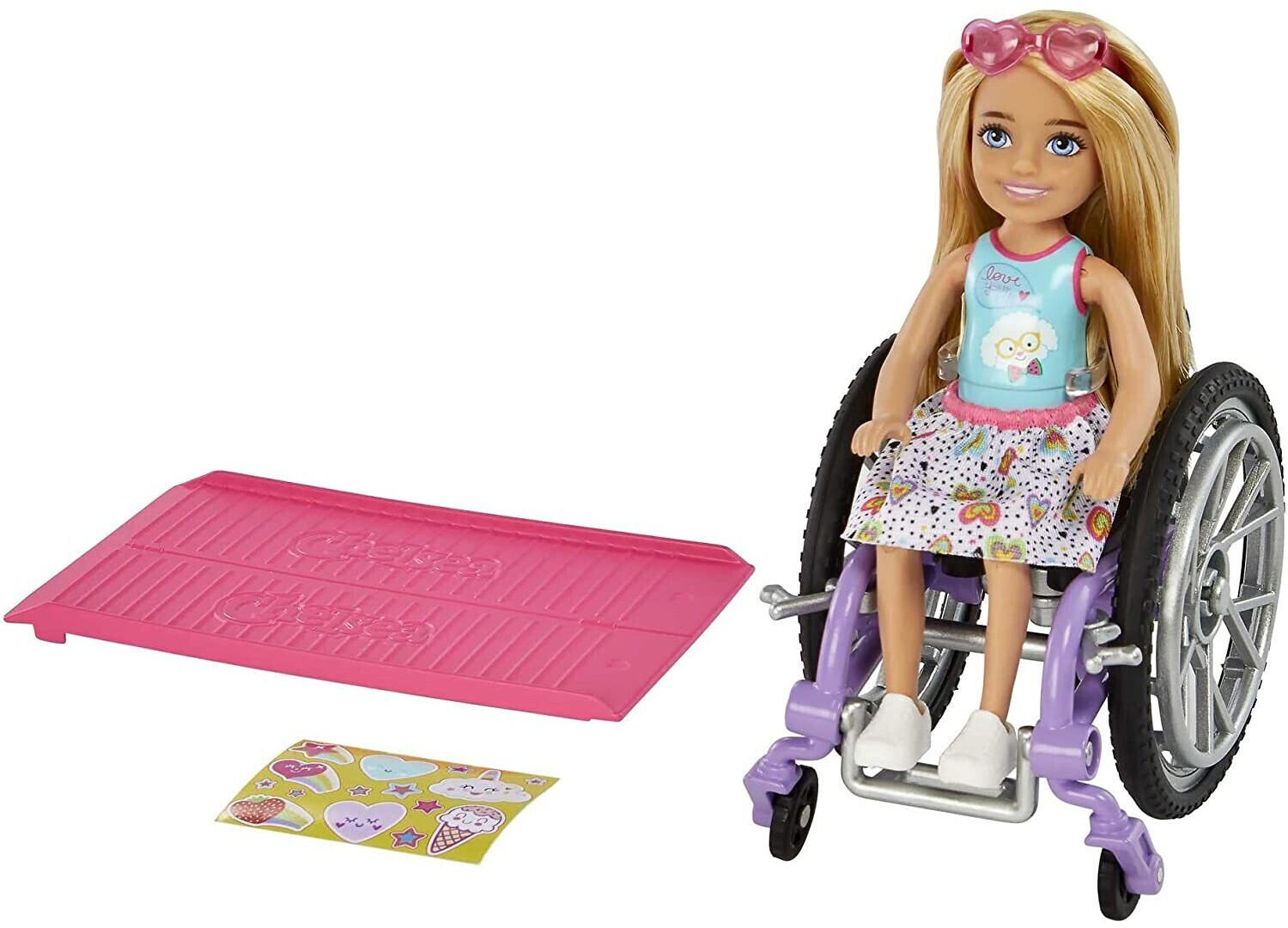 Barbie Chelsea blond with Wheelchair (HGP29)