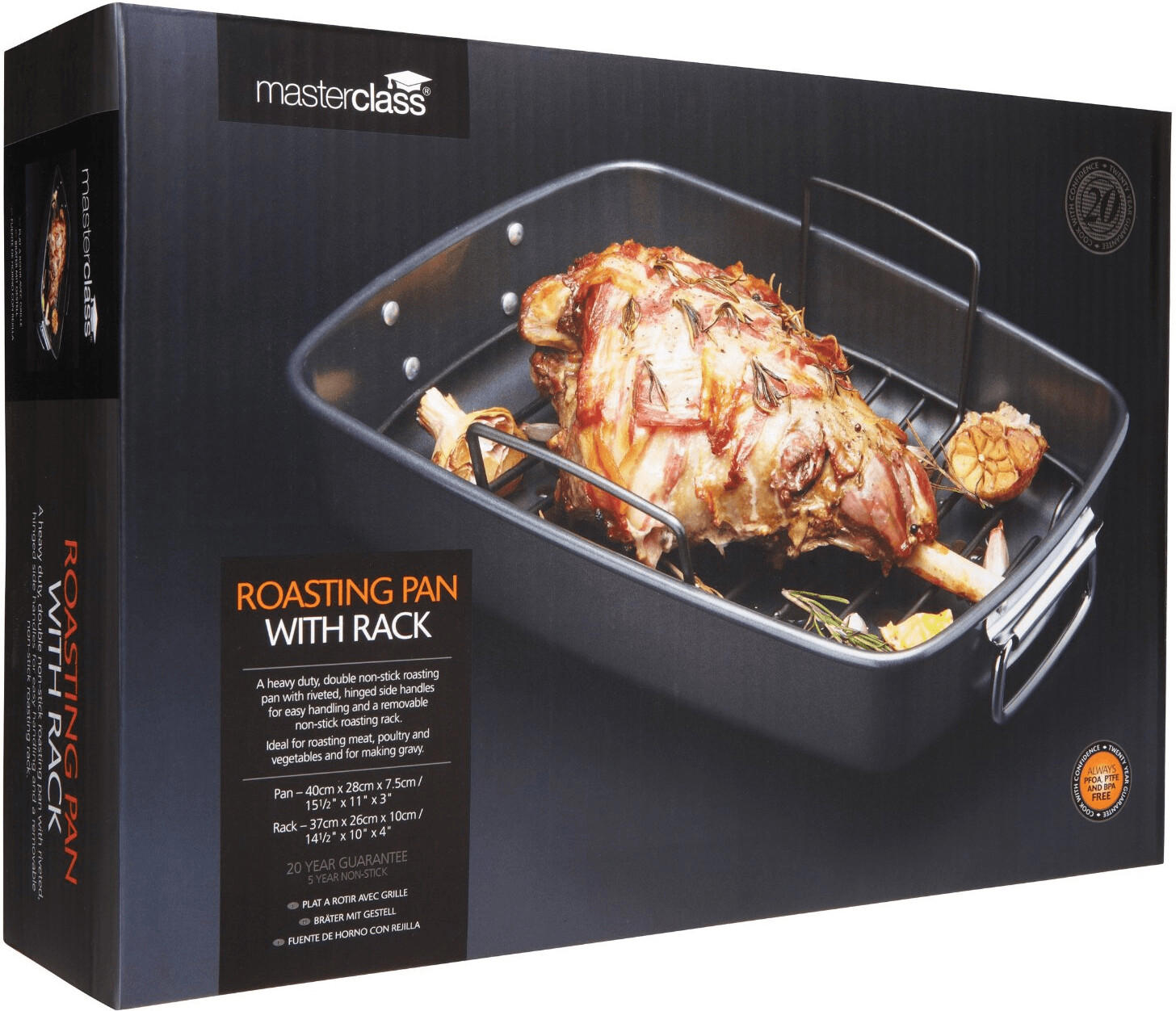 Kitchen Craft Master Class Heavy Duty Non-Stick Roaster with Rack