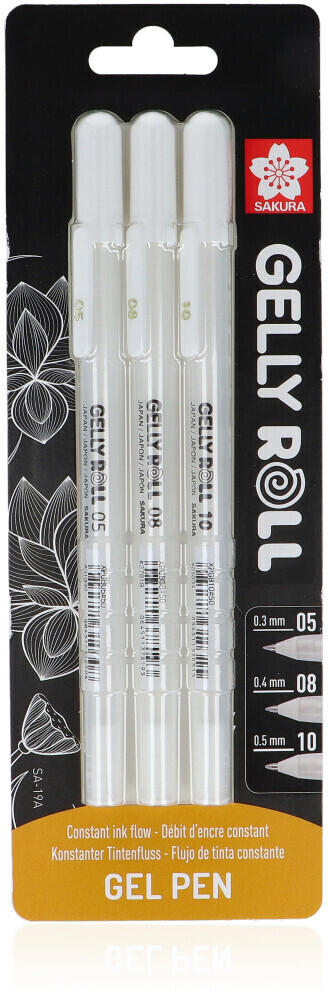 Sakura Gelly Roll 05 08 10 Set 3 Pcs. White