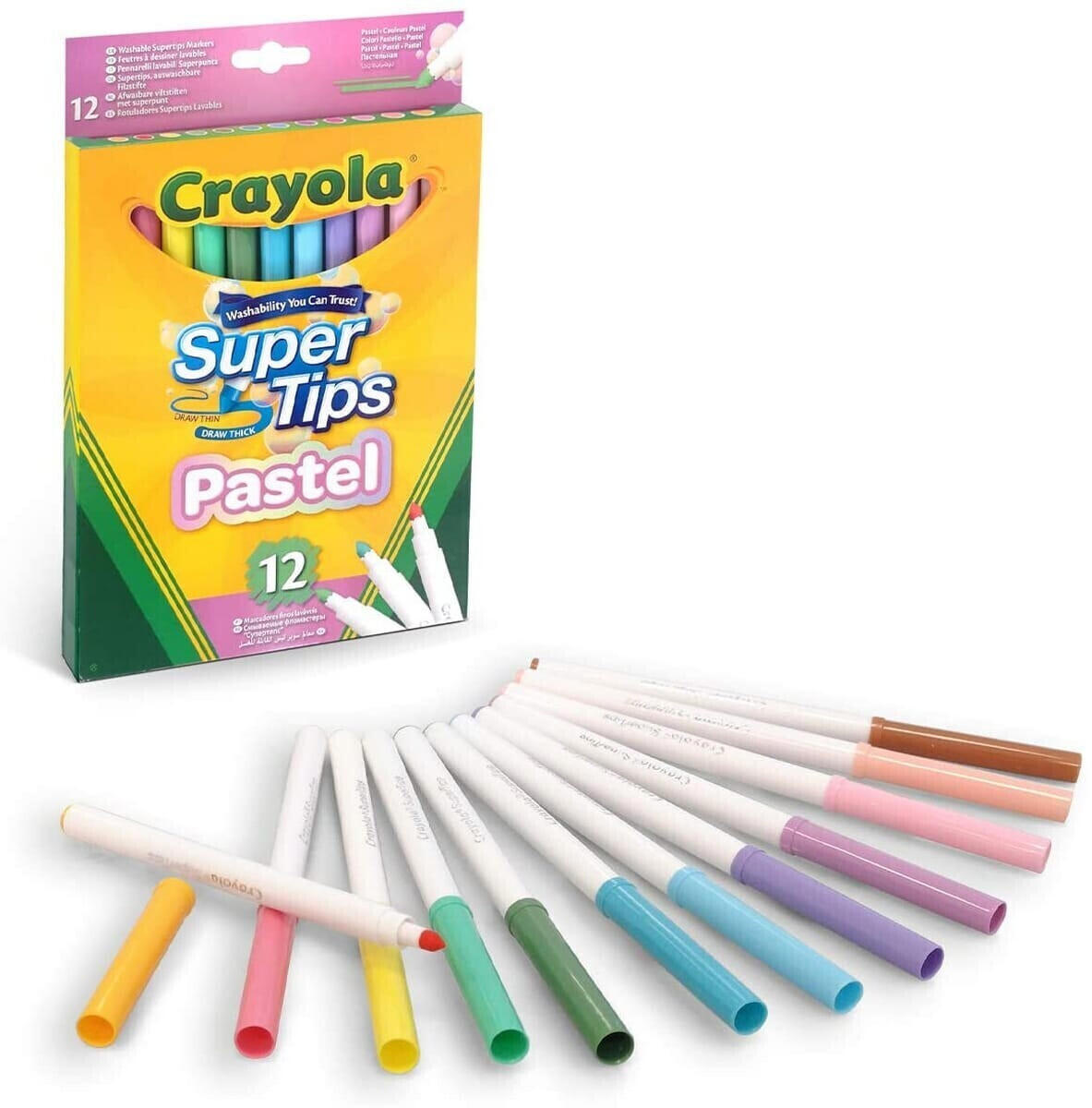 Crayola SuperTips Washable Markers Pastel (12 pcs.)