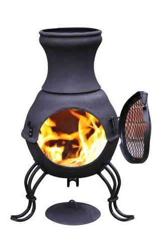 Gardeco Billie Cast Iron Chimenea with BBQ grill