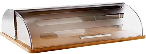 Secret de Gourmet Bread box bamboo and stainless steel