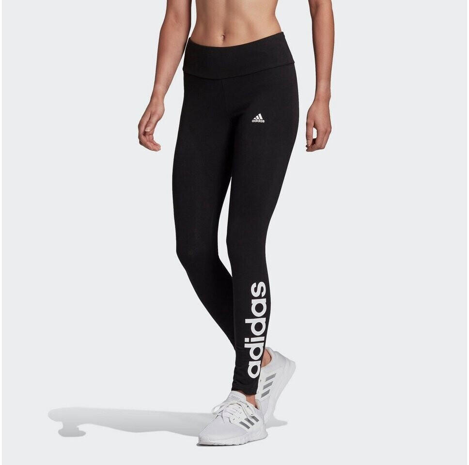 Adidas Essentials High-Waisted Logo Leggings black/white