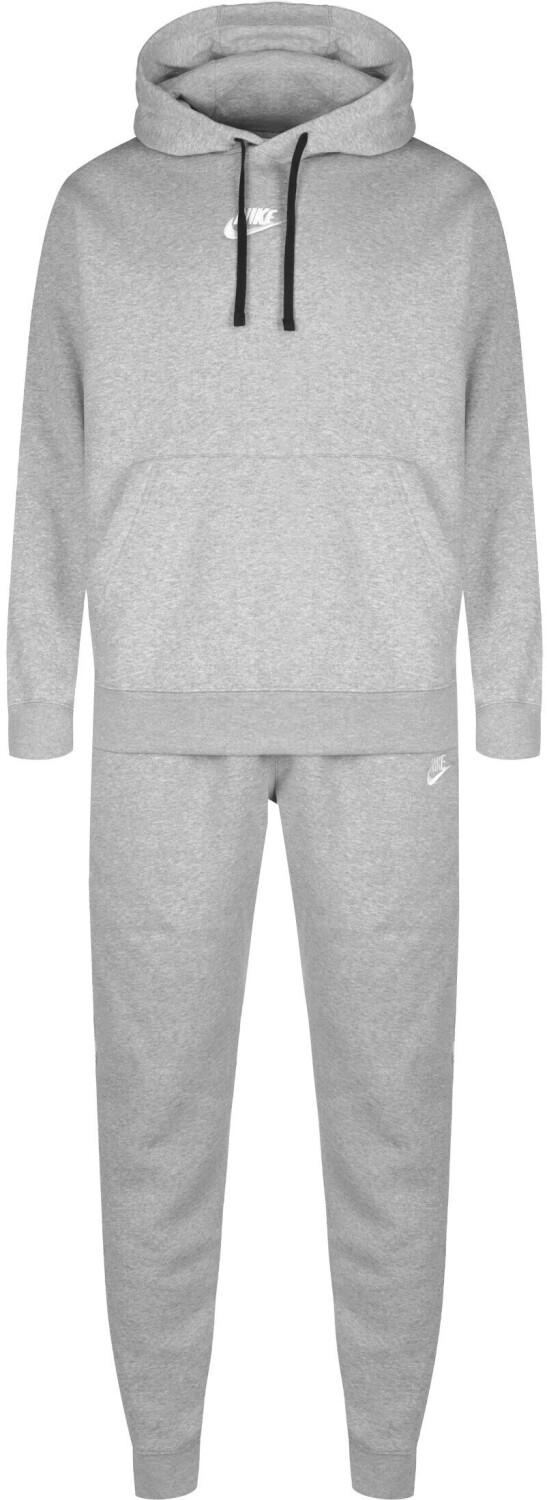 Nike Sportswear Essential Fleece Hooded Track Suit dark grey heather/white