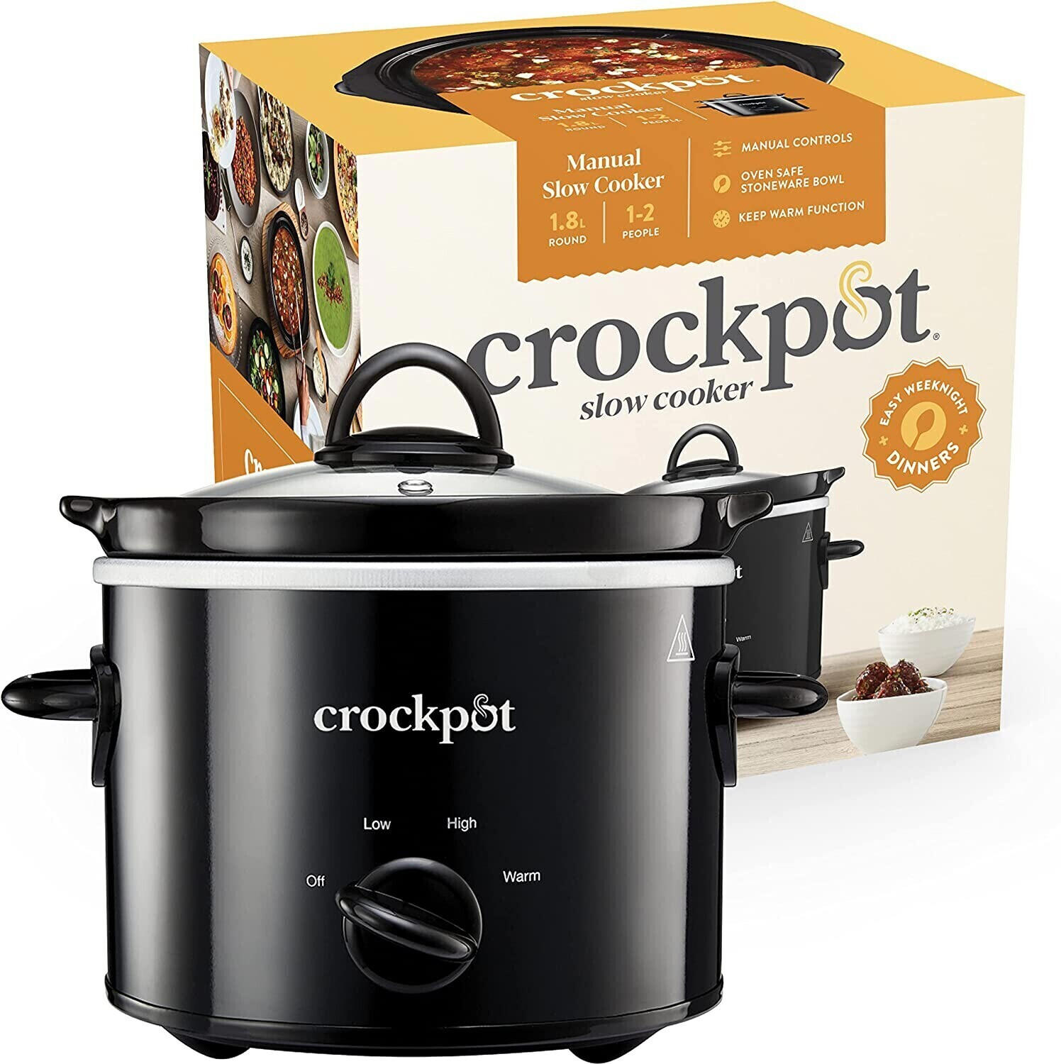 Crock-Pot 1.8L Slow Cooker - Black