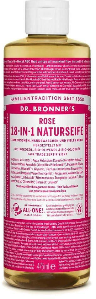 Dr. Bronner's Organic Rose Castile Liquid Soap (473ml)