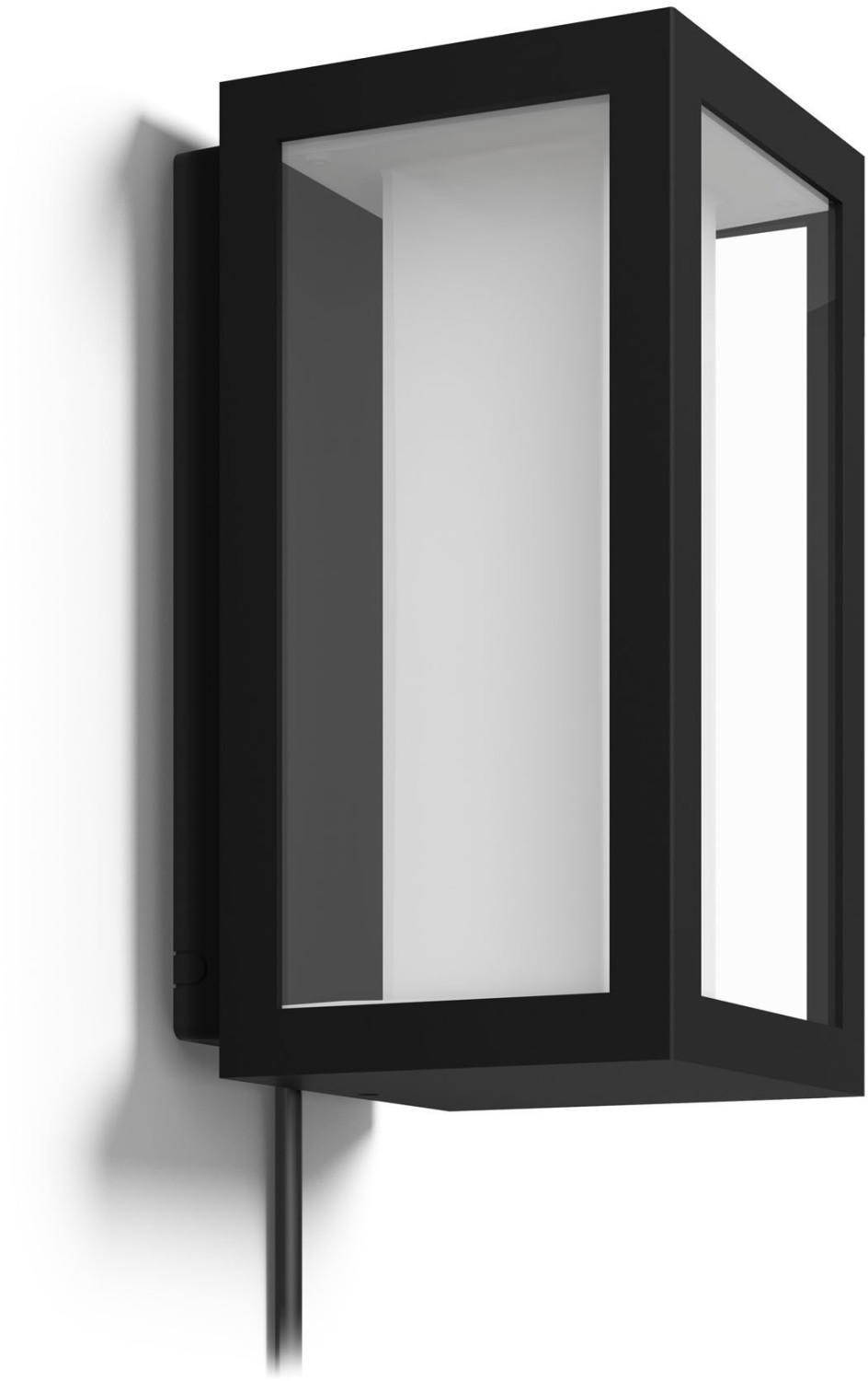 Philips White and Color Ambiance Impress Outdoor LED Wall Light Black ( 17459/30/P7)