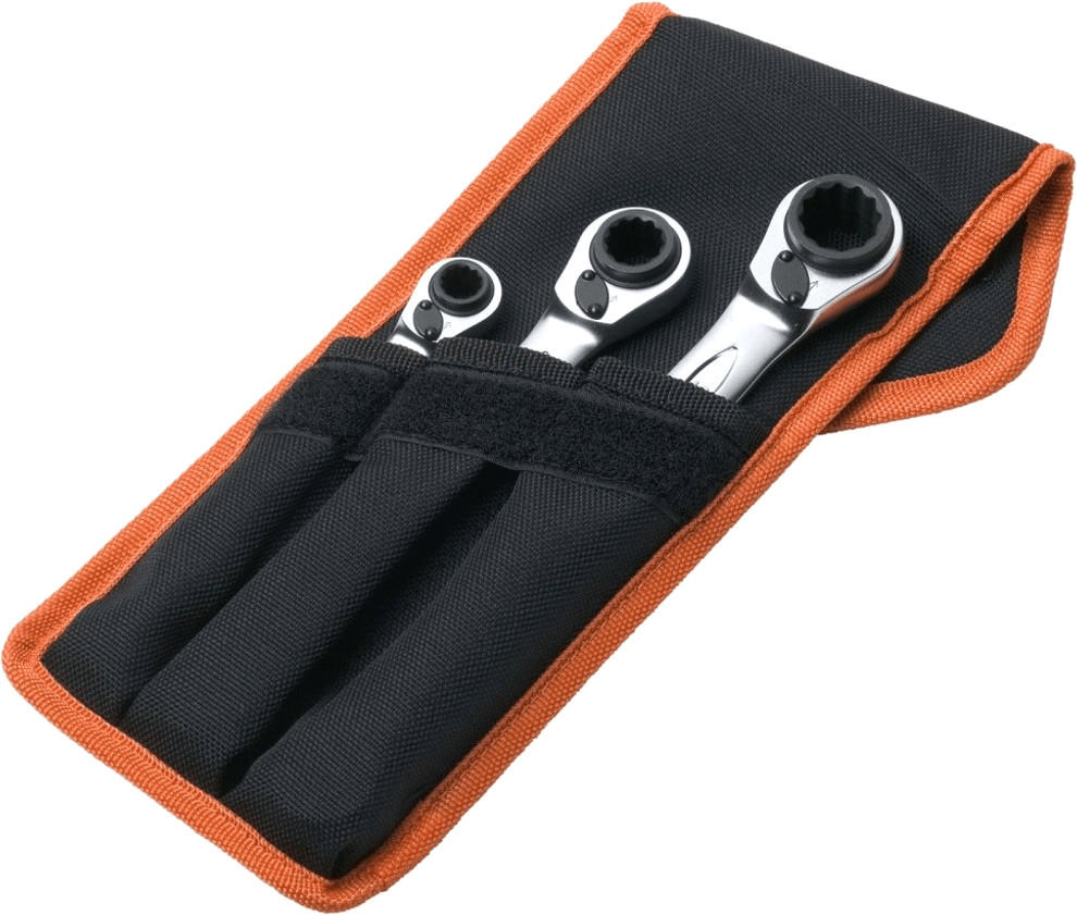 Bahco Ratcheting Ring Wrench Set. 3 Pcs. (S4RM/3T)