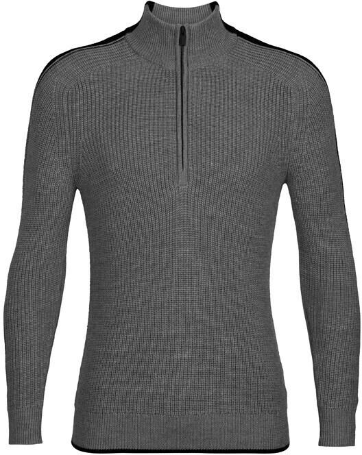 Icebreaker Men's Merino Lodge Long Sleeve Half Zip Sweater (0A56JK) gritstone hthr