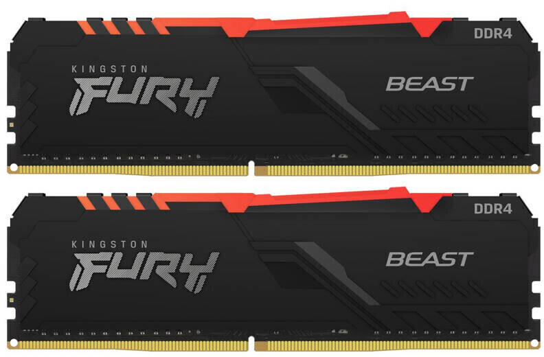 Kingston FURY Beast RGB 32GB Dual-Kit DDR4-3600 CL18 (KF436C18BBAK2/32)