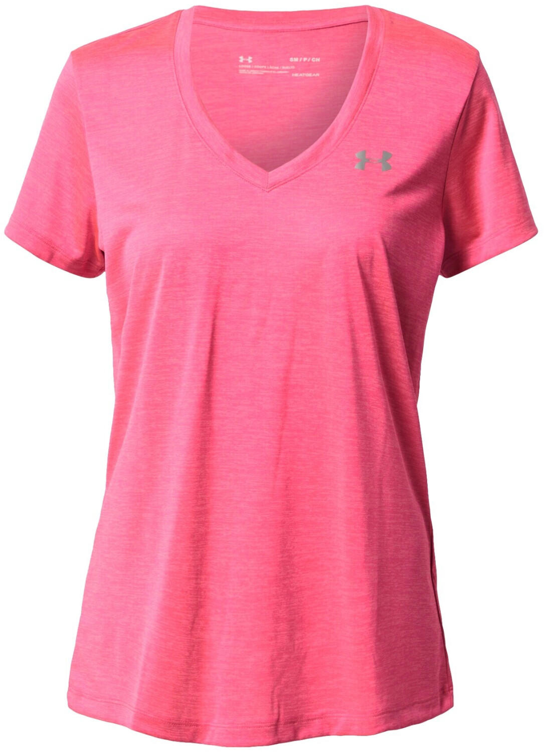 Under Armour Women T-Shirt V-Neck UA Twist Tech electro pink