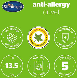 Silentnight Anti-Allergy Duvet, 13,5 Tog