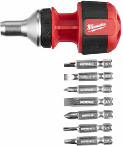 Milwaukee 8-in-1 Compact Ratchet Screwdriver Stubby (4932471868)