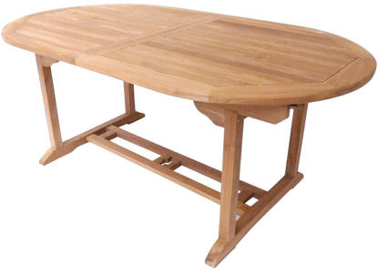 Charles Bentley Solid Teak Extendable Garden Table