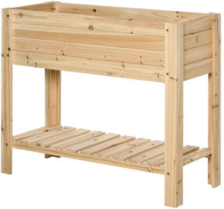 Outsunny Wooden Raised Bed (100 x 40 x 84cm)