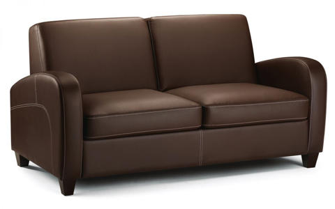 Julian Bowen Vivo Sofa Bed in Chestnut Faux Leather