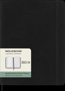 Moleskine Weekly Notebook Diary/Planner 2023/2024 XL Soft Cover black