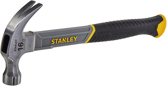 Stanley STHT0-51309 16oz Fiberglass Curved Claw Hammer, 450g