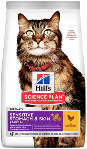 Hill's Feline Science Plan Adult Sensitive Stomach & Skin dry food with chicken