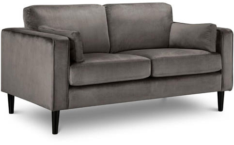 Julian Bowen Hayward Velvet Medium Seater Sofa Grey