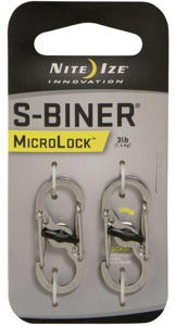 Nite Ize S-Biner MicroLock Stainless Steel 2pc