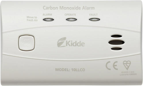 Kidde 10LLCO Ten Year Life Carbon Monoxide Alarm with Sealed Longlife Battery