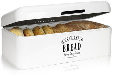 Klarstein Metal bread box 42 cm white