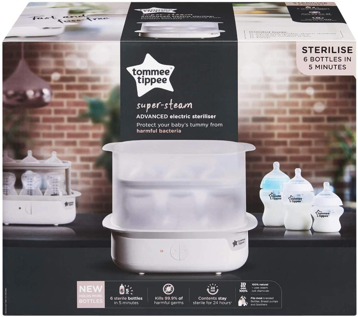 Tommee Tippee Super Steam Advanced Electric Steriliser White