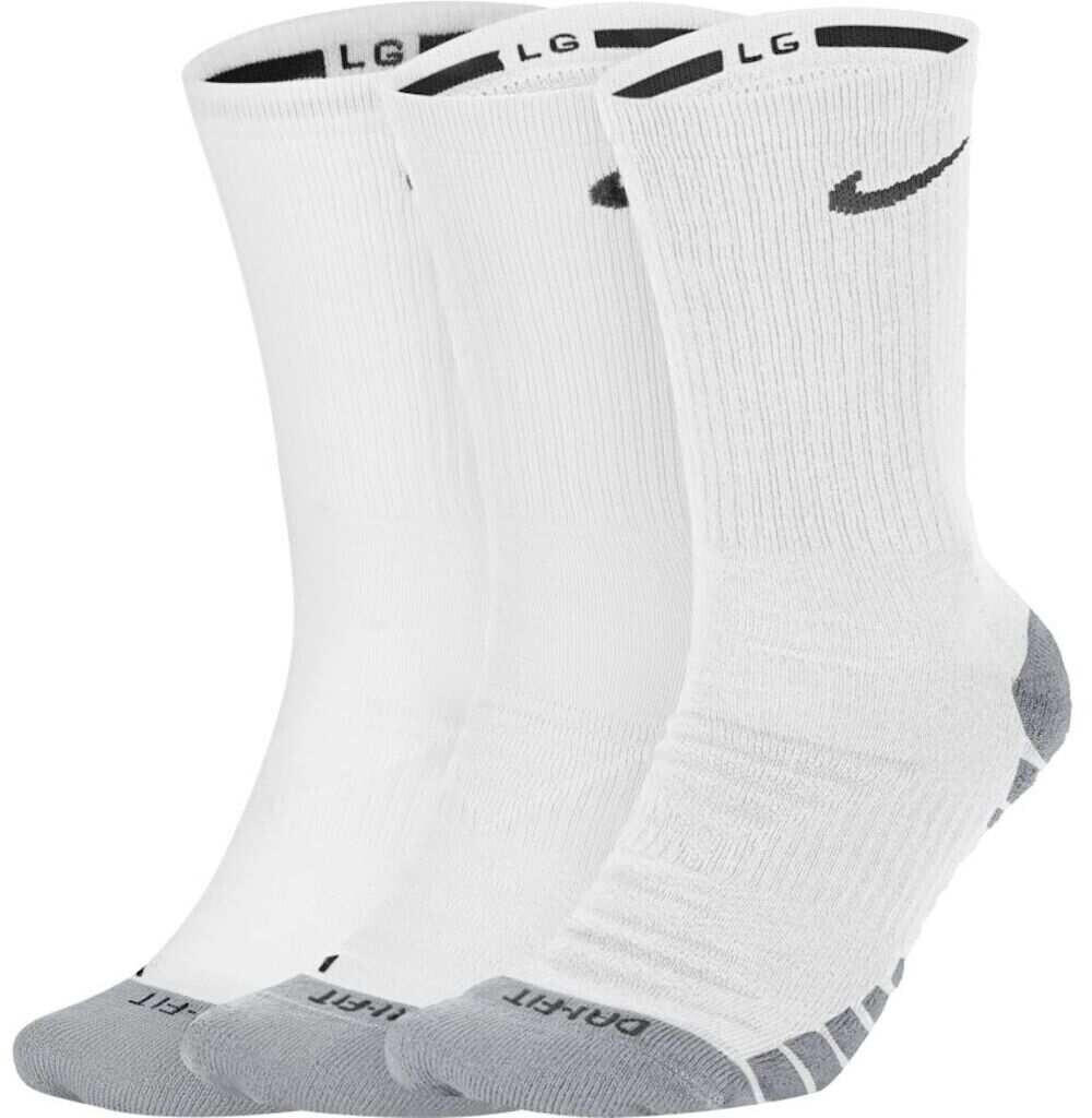 Nike Everyday Max Cushioned Crew Socks (SX5547) white/wolf grey/black