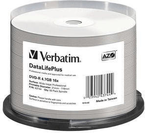 Verbatim DVD-R 4.7GB 120Min 16x InkJet fullprintable DataLifePlus 50er Cakebox