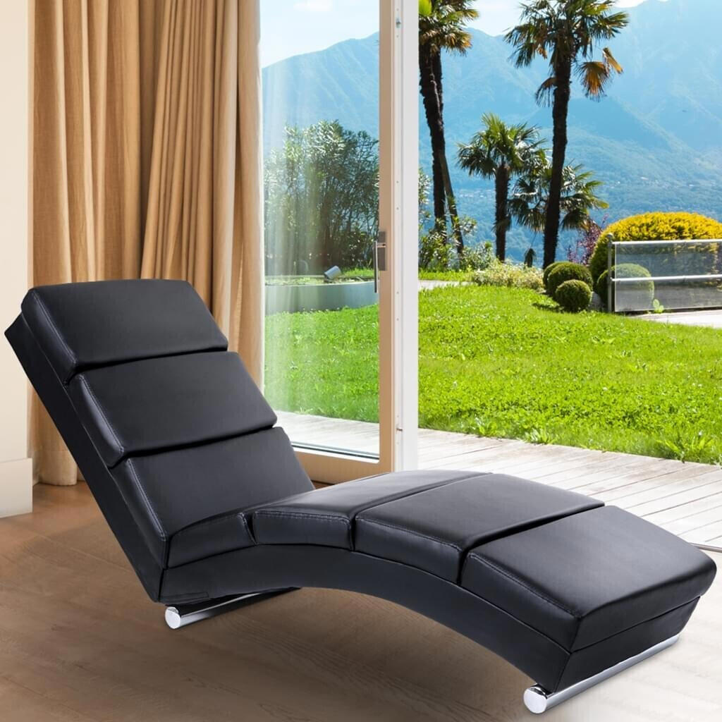 Miadomodo Relax Lounger 154,5 x 51 x 73 cm Leatherette Black