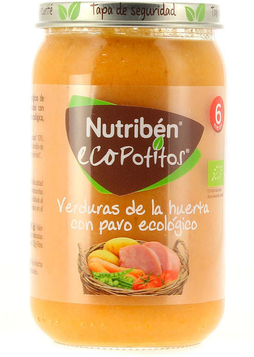 Nutribén Organic vegetables with bio-turkey (235g)