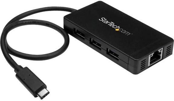 StarTech 3 Port USB 3.0 Hub Gigabit Ethernet (HB30C3A1GE)