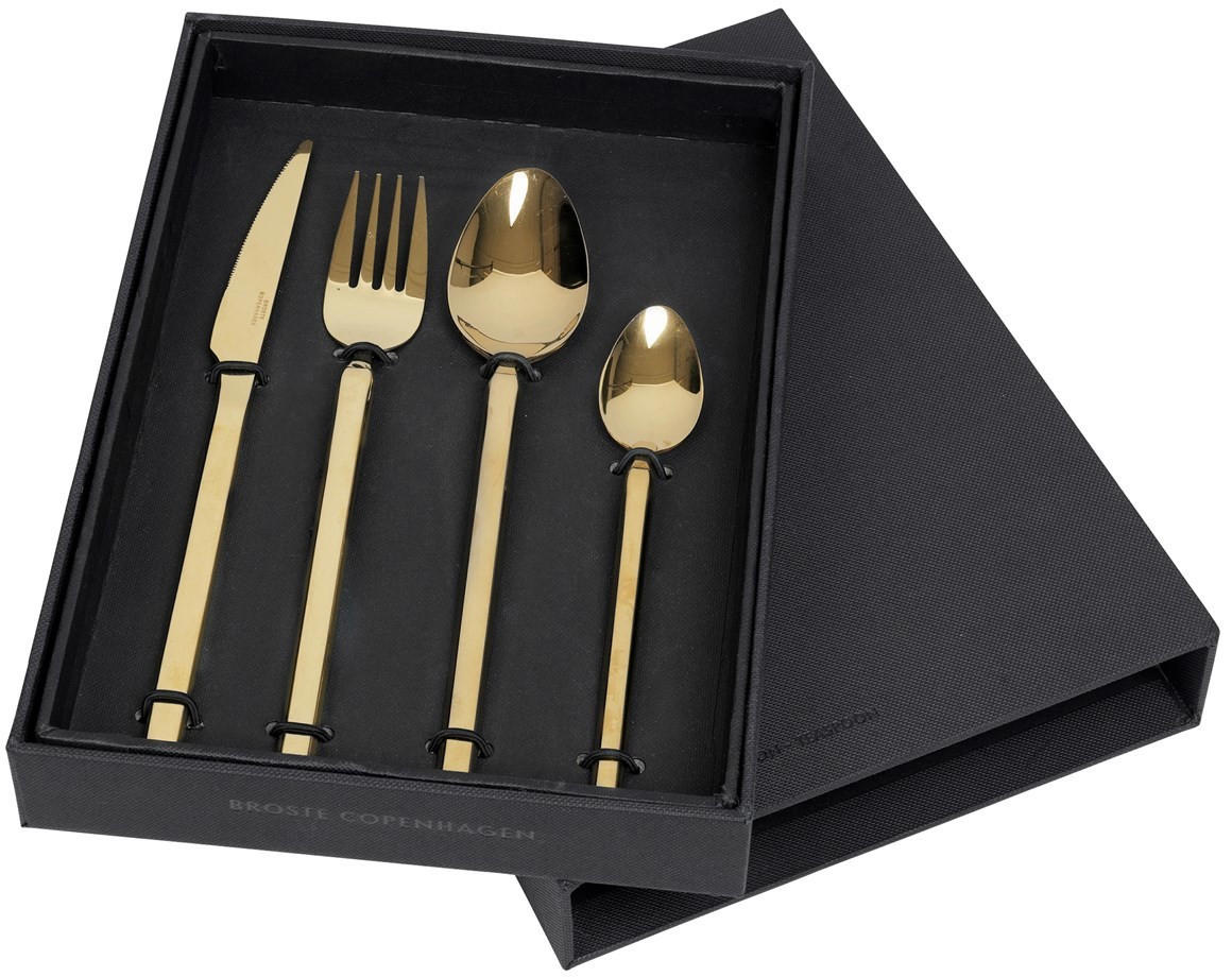 Broste Copenhagen Tvis Cutlery Set 4 pcs titanium rose gold