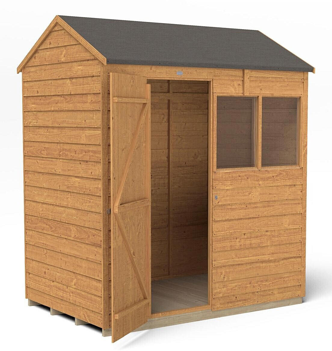Forest Garden Dip Treated Reverse Apex Wooden Shed (6 x 4)