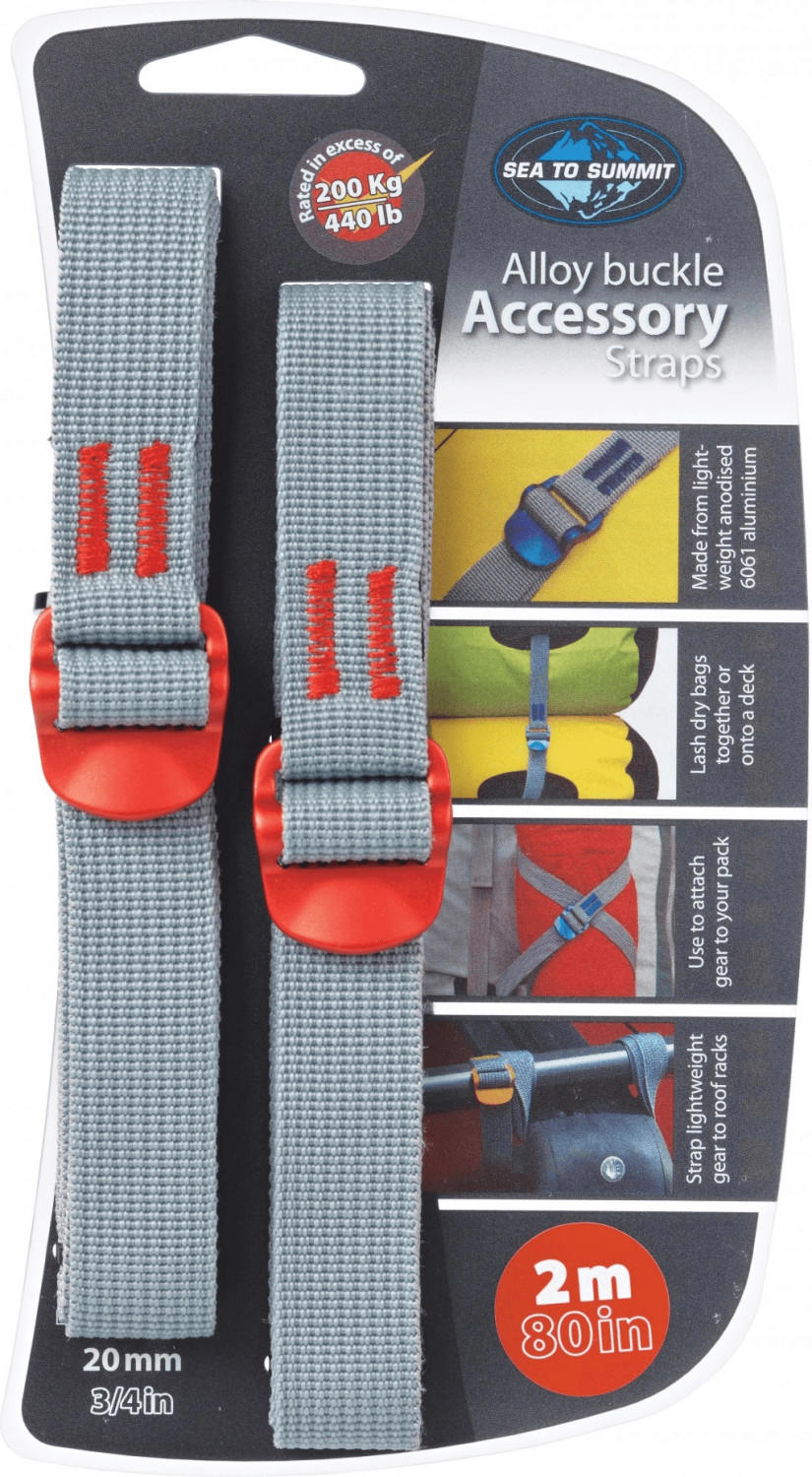 Sea to Summit Alloy Buckle Accessory Straps 20mm/2m red (ATDAS202)