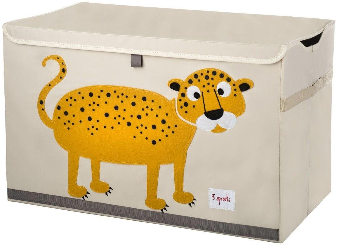 3 Sprouts Toy Chest 38x61x37cm Leopard