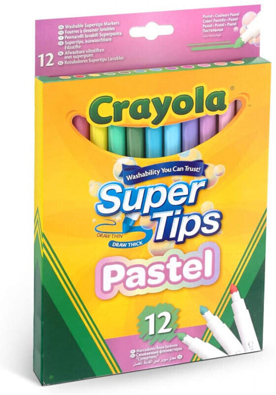 Crayola SuperTips Washable Markers Pastel (12 pcs.)