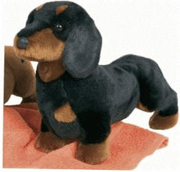 Douglas Cuddle Toys Spats Black & Tan Dachshund 40 cm