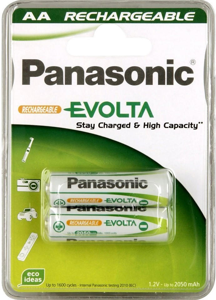 Panasonic 2x Akku Mignon AA Evolta