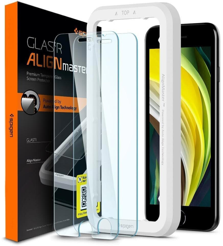 Spigen Screen Protector AlignMaster GLAS.tR iPhone SE (2022 / 2020)