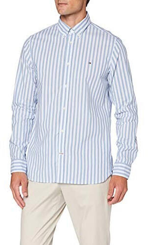 Tommy Hilfiger TH Flex Stripe Slim Fit Shirt (MW0MW13937) blue