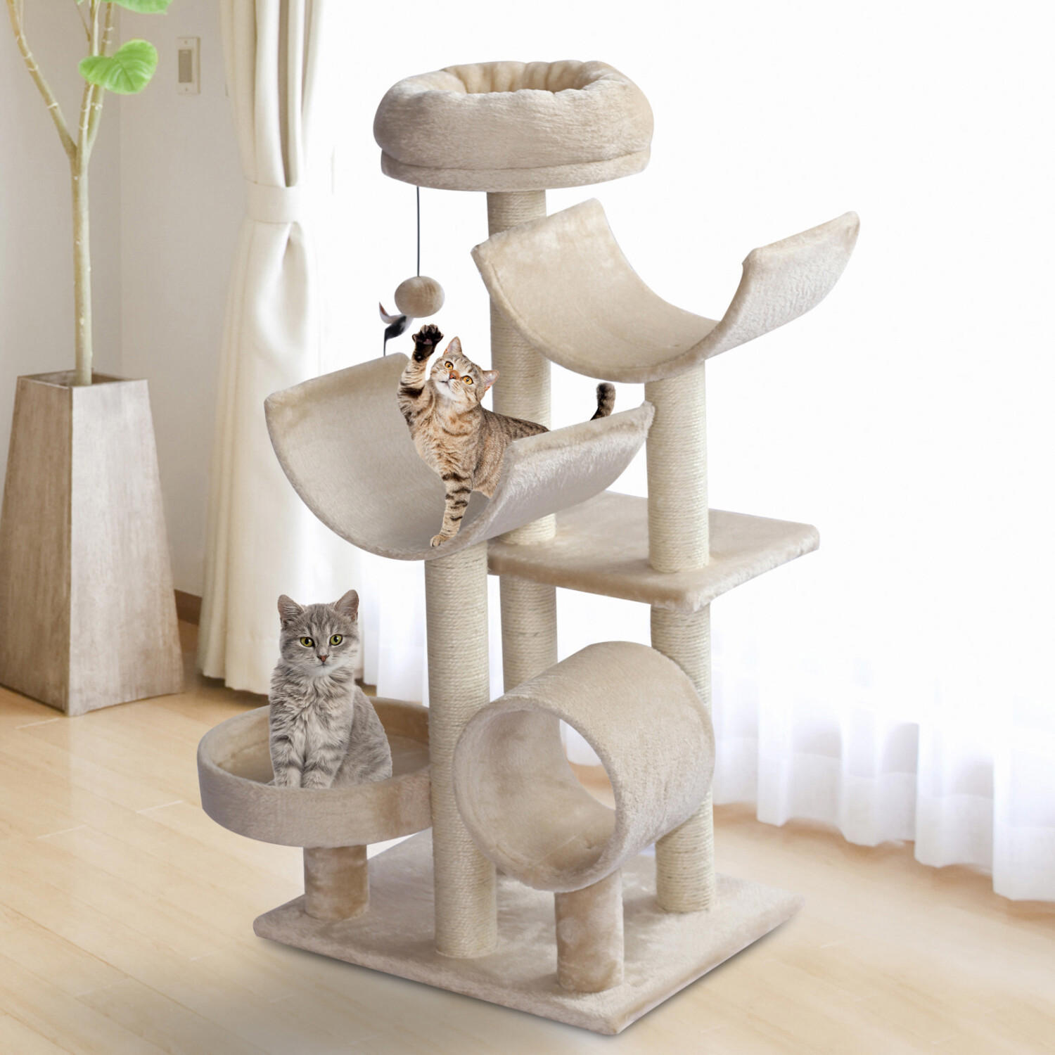 Pawhut Cat Tree 50x40x105