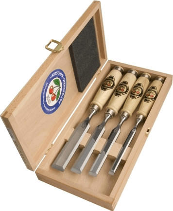 Kirschen Firmer Chisel Set with Hornbeam Handles (4 Pieces)